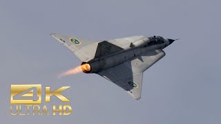 4K Saab Draken Swedish Air Force Historic Flight flying Display Airpower 2022 AirShow Zeltweg [upl. by Nura]