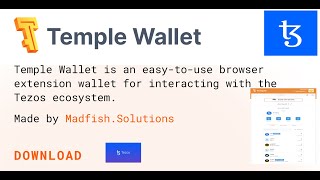 Defi on Tezos How to Setup Tezo Defi Wallet with Temple Wallet [upl. by Richmal]