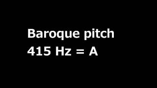 415 Hz  A バロック基準周波数  415 Hz  ABaroque Standard pitch [upl. by Nylhtac309]