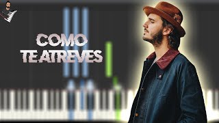 Morat  Cómo te atreves  Instrumental Piano Tutorial  Partitura  Karaoke  MIDI [upl. by Dominick]