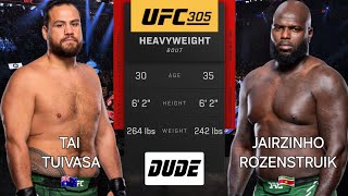 TAI TUIVASA vs JAIRZINHO ROZENSTRUIK  UFC 305  AI Prediction  Full Fight [upl. by Lucie]