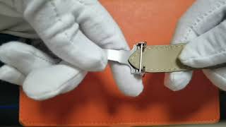 how to install Cartier quickswitch strap with buckle  DRWATCHSTRAP [upl. by Okimik889]