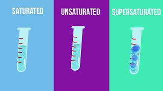 Saturated  Unsaturated and Supersaturated Solutions What is the difference [upl. by Diba56]