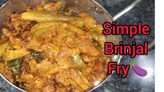 கத்தரிக்காய் வறுவல்  Simple and Tasty Brinjal 🍆 fry How to make katharikkai varuvalBrinjal recipe [upl. by Jeaz]