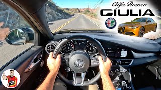 The 2022 Alfa Romeo Giulia is an Energy Shot to Your Commute POV Drive Review [upl. by Sandor]