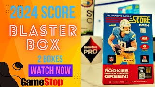 Mystery Rookie HIT Breaking 2 Score NFL Blaster Boxes 2024 Review [upl. by Aitnis]