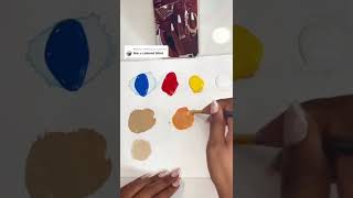 Mixing skin tones using my primary colors artist colormatching colortheory shorts art cool [upl. by Redan]