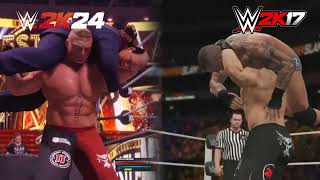 WWE 2K17 VS WWE 2K24  Finishers Comparison [upl. by Madid]