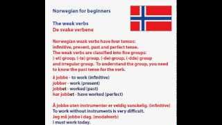 Learn Norwegian  The weak verbs  De svake verbene [upl. by Aneloc]