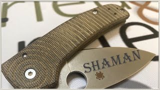 Spyderco Shaman  Stonewashed CTSXHP  Cerberus Radial Micarta [upl. by Atinrahc]