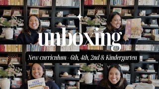 Unboxing New Curriculum  6th 4th 2nd Kindergarten  Amazon and Timberdoodle [upl. by Dannye]