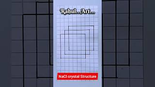 how to draw a NaCl crystal Structure 3dillution drawing 3dart art [upl. by Todd]