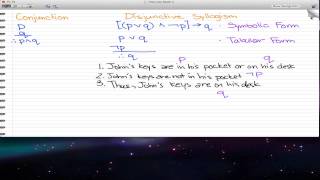 Discrete Math 1  Tutorial 33  Conjunction Disjunctive Syllogism Contradiction [upl. by Anu]