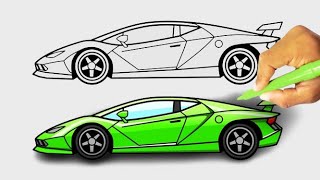 How to Draw a LAMBORGHINI step by step  easy pencil Drawing Tutorial [upl. by Key]