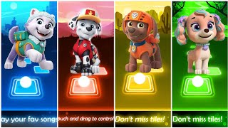 Paw Patrol  Team Ryder 🎶Ryder 🆚 Marshall 🆚 Rubble 🆚 Zuma  Tileshop EDM Rush Gameplay [upl. by Stoecker]