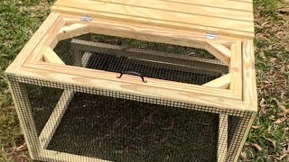 Fast simple brooder build reptile cage pressure treated wood with galvanized wire CoopsByJoe diy [upl. by Anivahs]