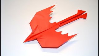 Como hacer un avion de papel que vuele mucho✈dragón de papel✈Aviones de papel [upl. by Akcir]