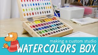 Making a studio DIY watercolors box [upl. by Kristien577]