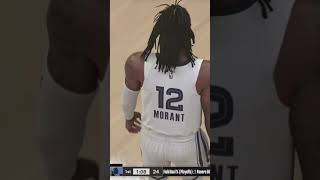 JA Morant 360° spin layup on Giannis basketball nba2k24 jamorant shorts [upl. by Yeniar]