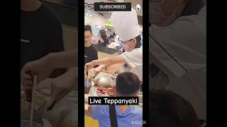 Live teppanyaki in Singapore teppanyaki bbq japanesefood singaporefood fypシ゚ shorts [upl. by Issiah]