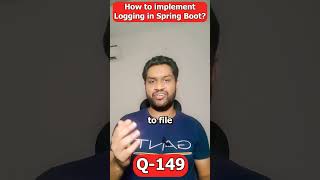 How to implement Logging in Spring Boot shorts [upl. by Emmalyn]
