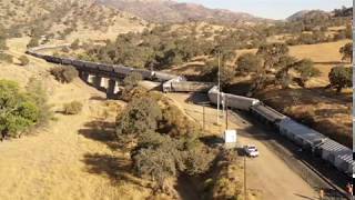 Tehachapi Live Train Cam Drone Live at Derail 10072019 [upl. by Ho]