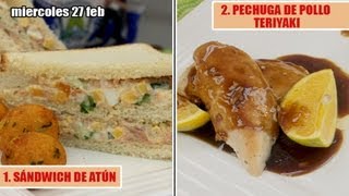 1 SÁNDWICH DE ATÚN 2 PECHUGA DE POLLO TERIYAKI [upl. by Zia144]