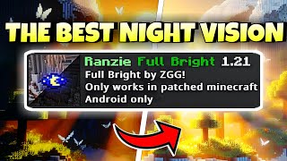 Night Vision Pack For Minecraft PE 121  Full Bright 😎 100 Working [upl. by Ardnod]