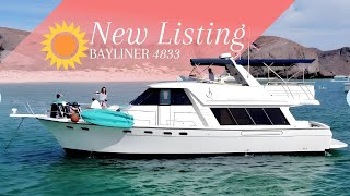 Video Tour 48 Bayliner 4788 for sale by La Paz Yachts [upl. by Tasiana]