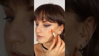 Silver cat eye makeup tutorial ❄️ makeuptutorial silvermakeup [upl. by Nnylyak148]