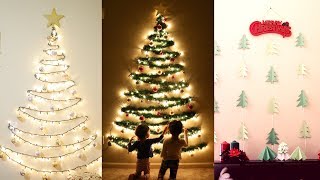 DIY Christmas Decor  DIY Wall Mounted Christmas trees  Christmas Decor Ideas Mytwolittlesunshines [upl. by Martens]