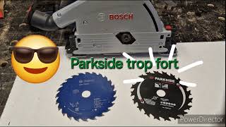 Bosch vs Parkside performance lame 140mm scie gkt 18v52 [upl. by Kcirdef]