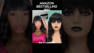 Amazon Bestselling Wig under 20  Wavy Short Curly Bob Wig with Bangs amazonwigs [upl. by Akayas]