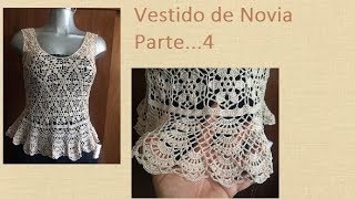 Vestido de Novia a crochet parte 4 [upl. by Pontus]