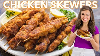 Breaded Chicken Skewers Recipe [upl. by Lampert]