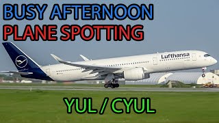 AFTERNOON ACTION 40 minutes of Plane Spotting at MontrealTrudeau YULCYUL [upl. by Yxor]