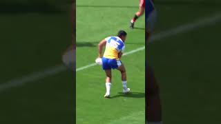 Fullback ducks under to get to the line footy rugbyleague nrl [upl. by Olrac546]