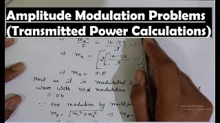 Amplitude Modulation Power Formula amp Power Calculation AM Modulation Problems amp Modulation Index [upl. by Chris]