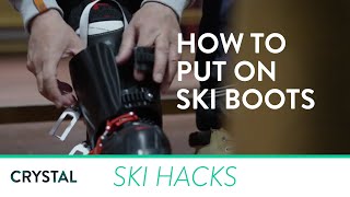 Ski Hacks  How To Put On Ski Boots  Crystal Ski Holidays [upl. by Loredo989]