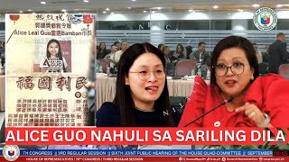 Alice Guo NAHULI sa Sariling DILA ni Congresswoman Jinky Luistro [upl. by Marigolde]