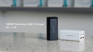 Vention 4Port USB C  C  A  A GaN Charger 100W100W18W18W FBS [upl. by Anabahs]