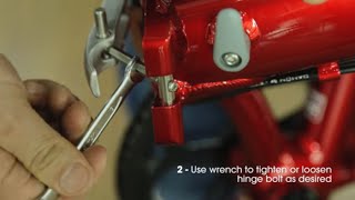 How to Adjust Your DAHON Visegrip Folding Bike Hinge [upl. by Suiramed]