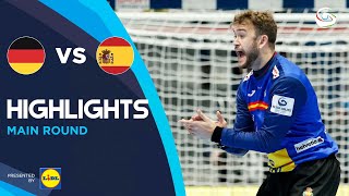 Germany vs Spain  Highlights  Main Round  Mens EHF EURO 2022 [upl. by Janka907]