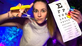 AGGRESSIVE Haircut Ear Cleaning amp Eye Exam asmr [upl. by Owades]