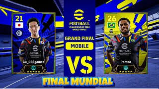 FINAL DO MUNDIAL DE EFOOTBOLL 24 MOBILE  eFootball™ Championship 2024  WORLD FINALS [upl. by Atekin]