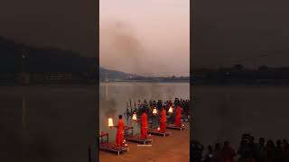 Rishikesh  Ganga Aarti 📍 gangaaarti trending rishikeshtrip uttarakhand travellife [upl. by Shelbi]