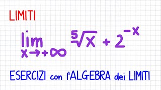 LIMITI  Esercizi con lalgebra dei limiti  LM31 [upl. by Idelson]