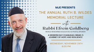 Israels Journey of Hope amp Resilience  Rabbi Efrem Goldberg  Ruth Wildes Lecture  Chanukah 2023 [upl. by Mushro]