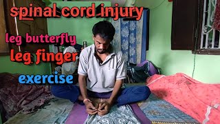 leg butterflyleg finger exercise  spinal cord injury level d12  exercise 2 [upl. by Annodam34]