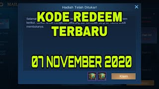 KODE REDEEM ML HARI INI 07 NOVEMBER 2020  NEW REDEEM CODE MOBILE LEGEND TODAY [upl. by Sedaiuqlem]